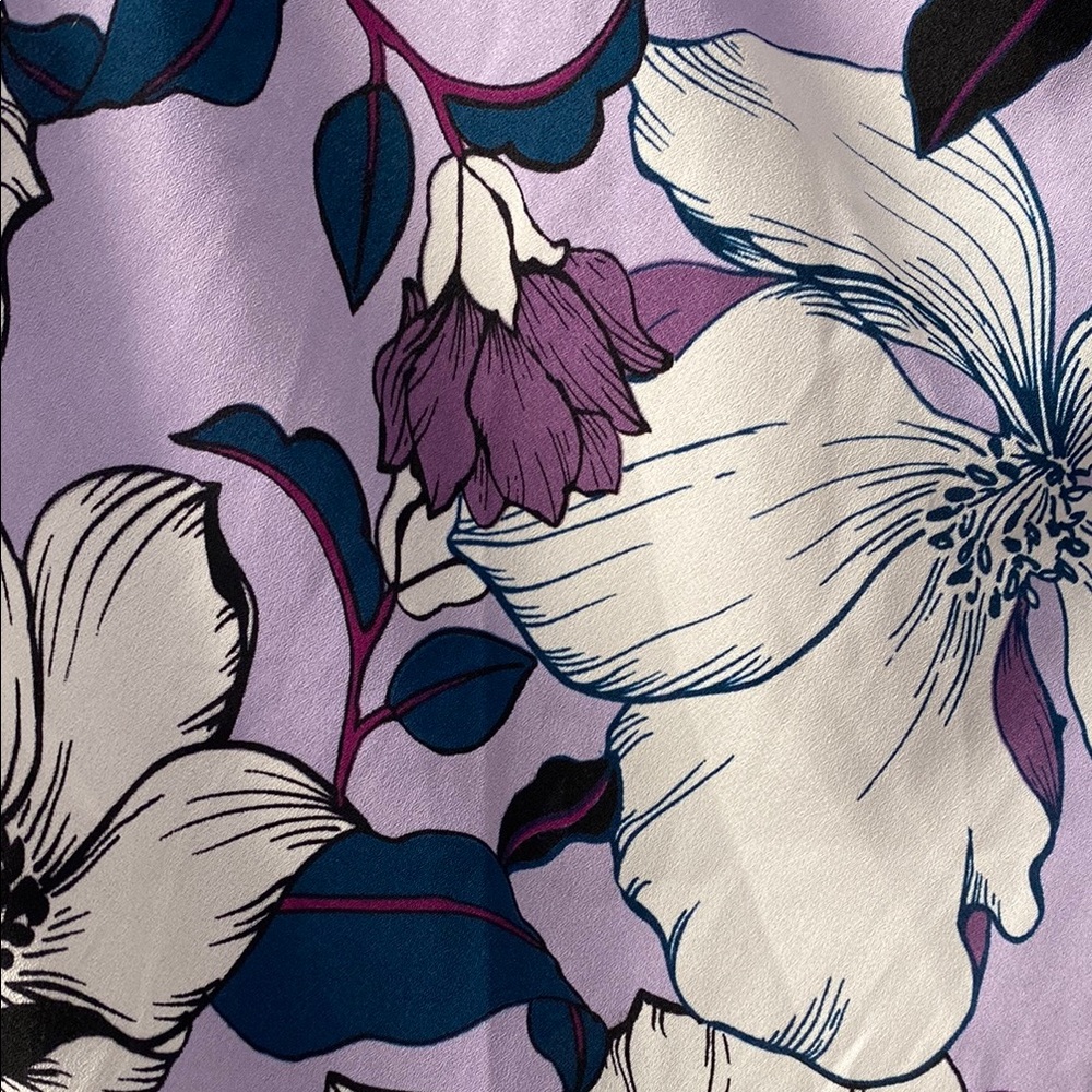 Floral Women's Worthington Top - Purple and White - Picture 2 of 9
